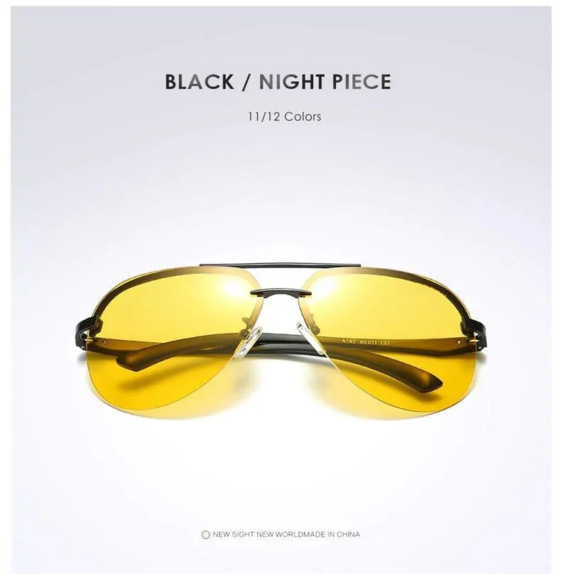 Alloy Frame Classic Pilot Style Men's Anti-Reflective Lens Sunglasses