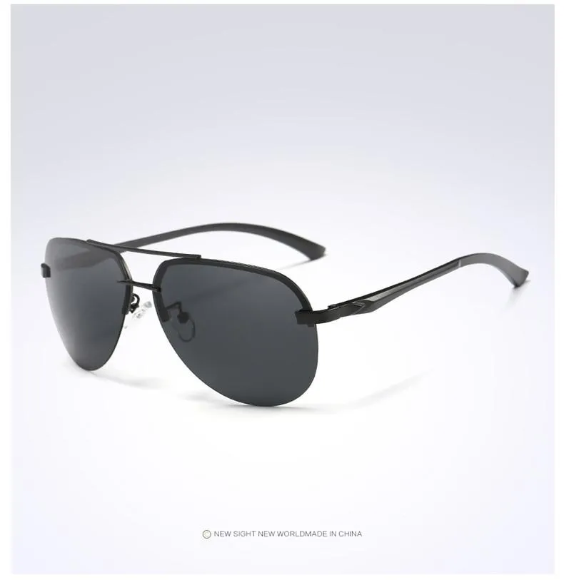 Alloy Frame Classic Pilot Style Men's Anti-Reflective Lens Sunglasses