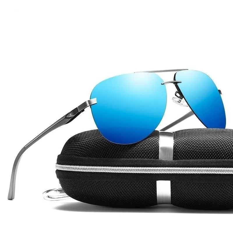 Alloy Frame Classic Pilot Style Men's Anti-Reflective Lens Sunglasses