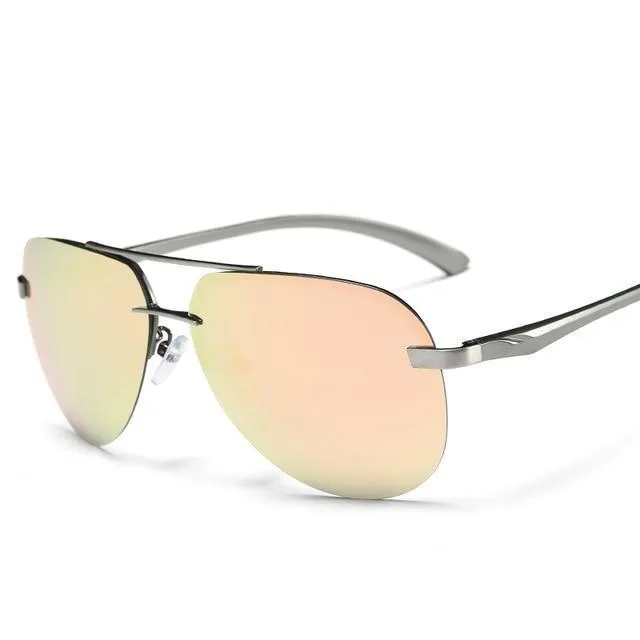 Alloy Frame Classic Pilot Style Men's Anti-Reflective Lens Sunglasses