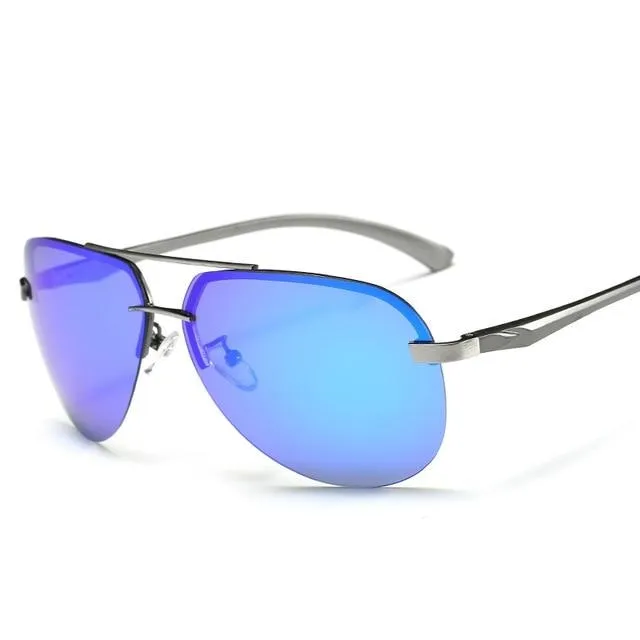 Alloy Frame Classic Pilot Style Men's Anti-Reflective Lens Sunglasses