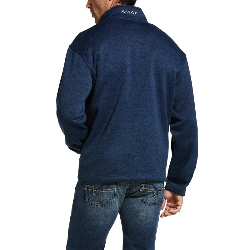 'Ariat' Men's Caldwell 1/4 Zip Pullover - Indigo Heather