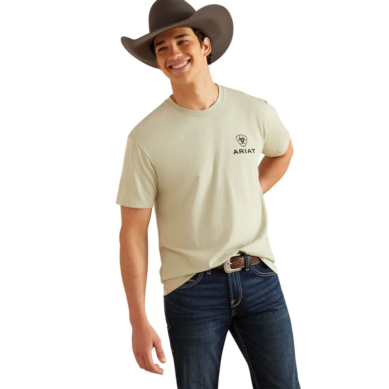 'Ariat' Men's Lights Out T-Shirt - Sage Heather