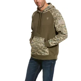 'Ariat' Men's Patriot Hoodie - Sage Camo