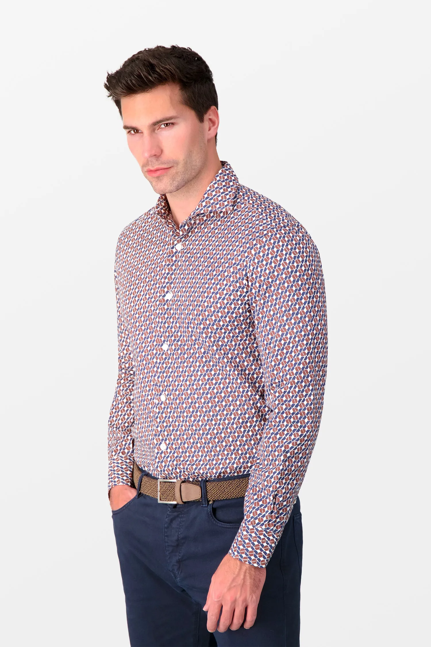 Barba Napoli Brown Classic Shirt