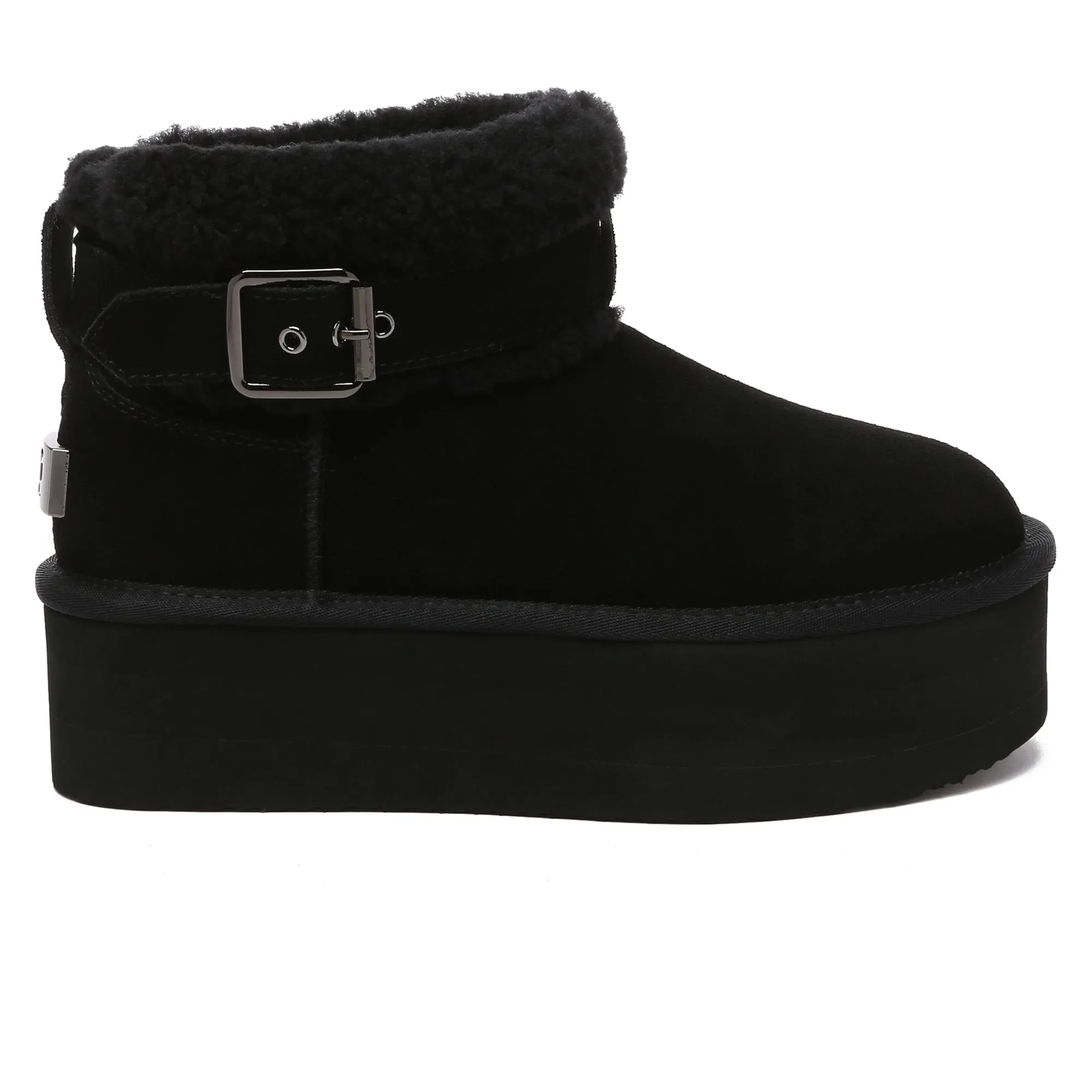 Buckle Strap Platform UGG Boots