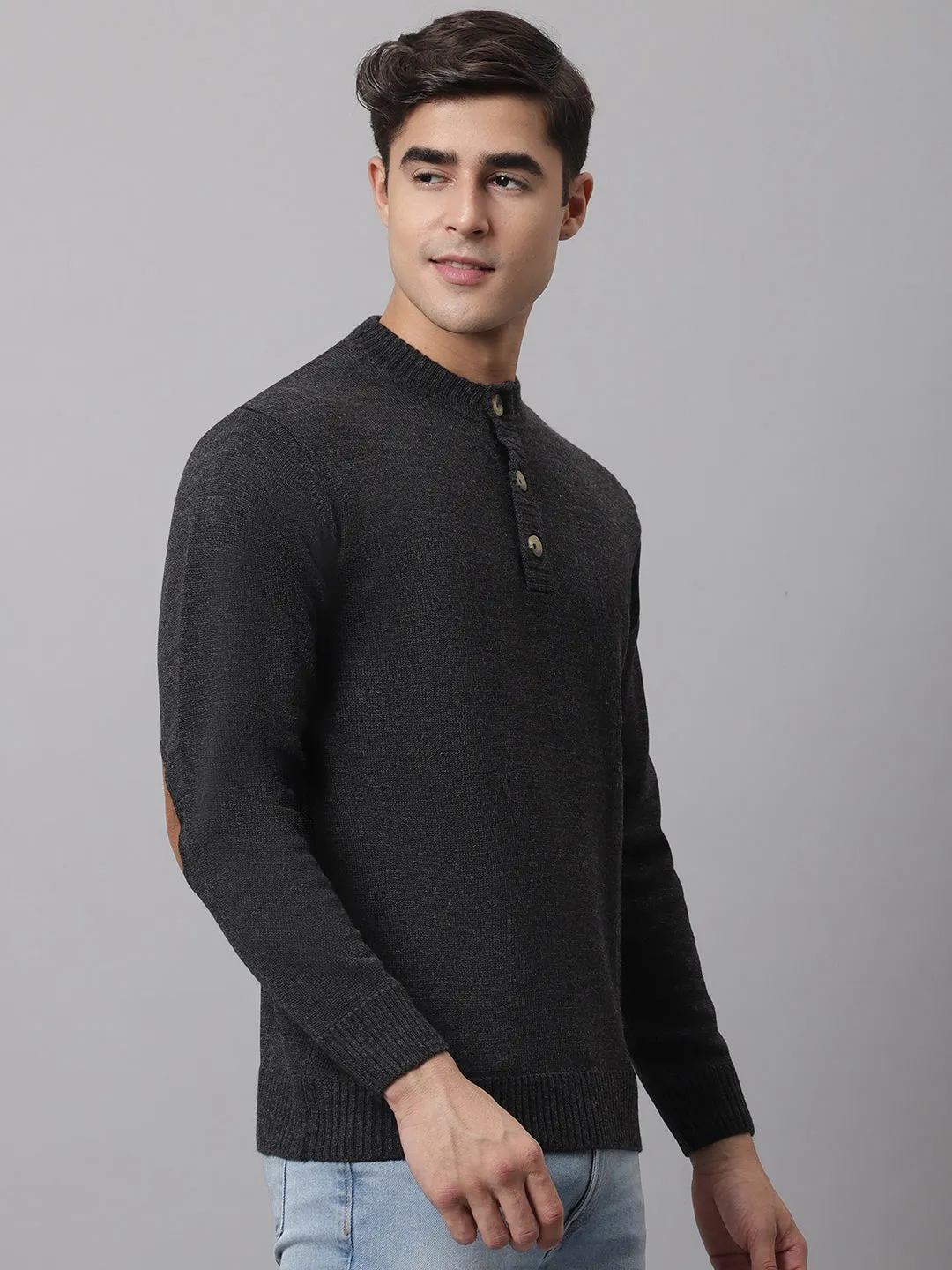 Cantabil  Men Anthra Melange Sweater