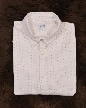 CELIO Button-Down Collar White With Pocket   Slim Fit