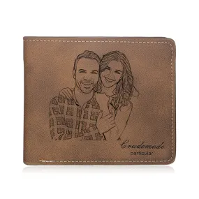 Custom Photo Wallet For Men, Bifold Wallet With Custom Photo And Text