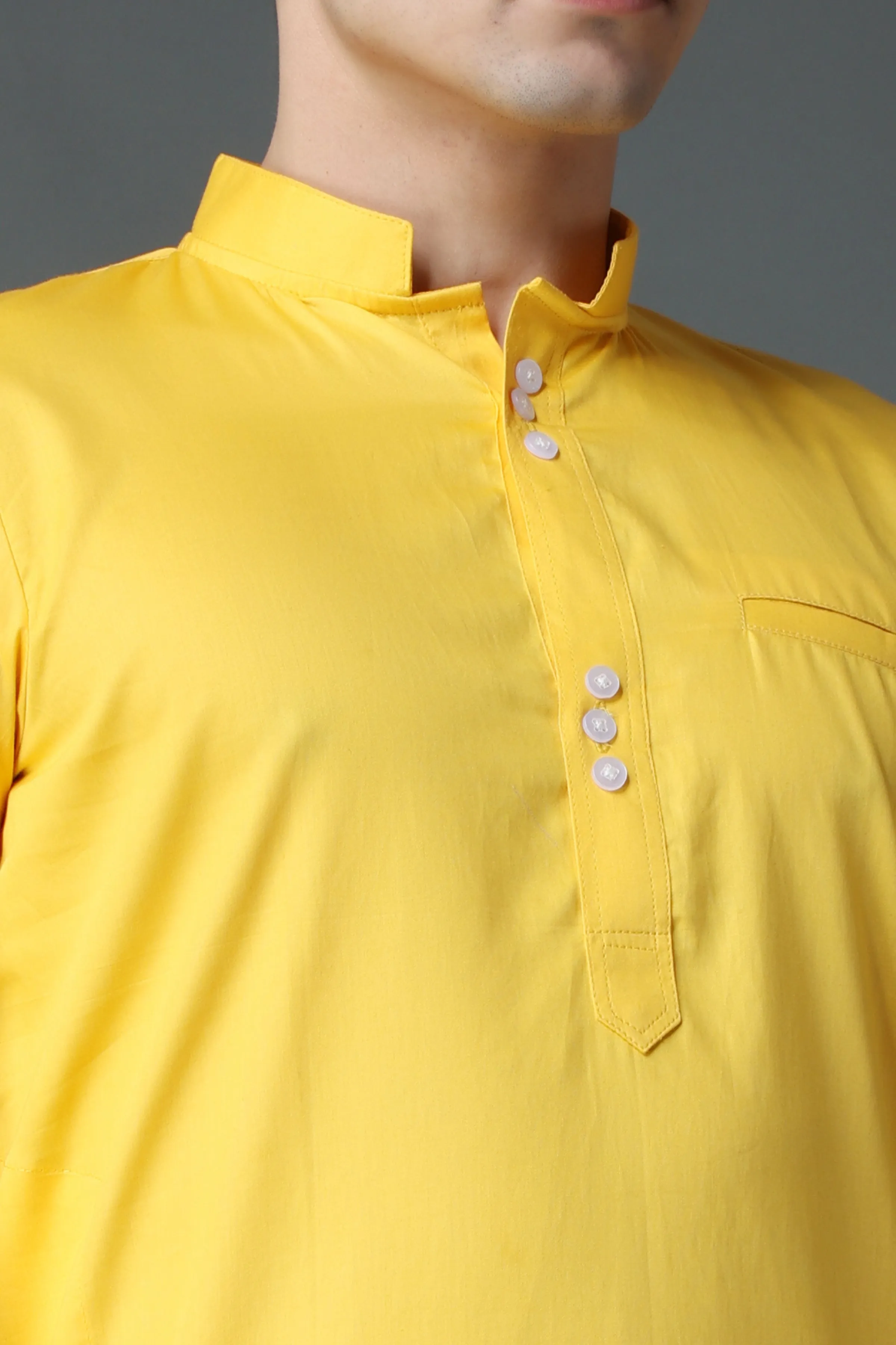 Daffodil Yellow Cotton Kurta