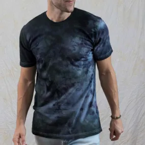 Grey Storm Black and Green Tie Dye Tee Cotton Unisex Shirt