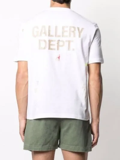 Lanvin x Gallery Dept. White Paint Splatter Graphic T-Shirt - Stylish and Unique Streetwear