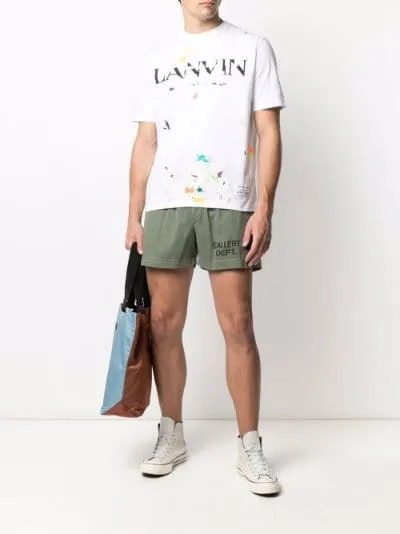 Lanvin x Gallery Dept. White Paint Splatter Graphic T-Shirt - Stylish and Unique Streetwear