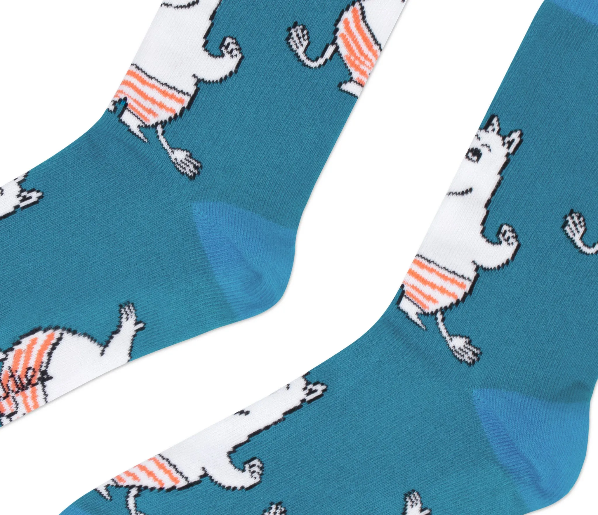 Moomintroll Swimming Men Socks - Blue