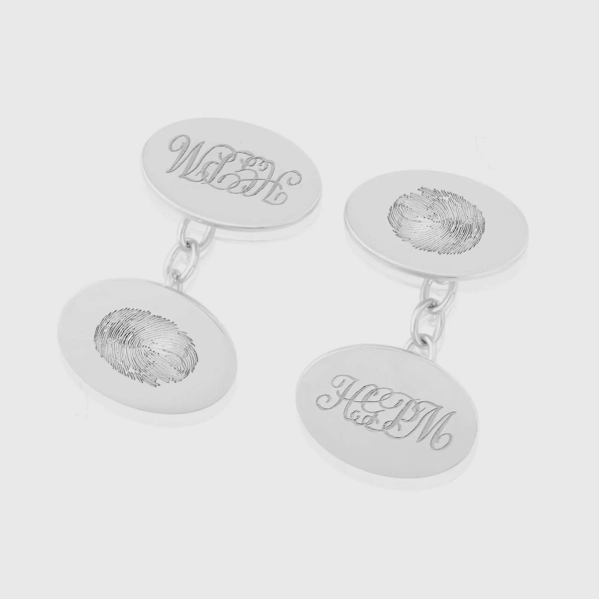 Northcote Sterling Silver Fingerprint Cufflinks