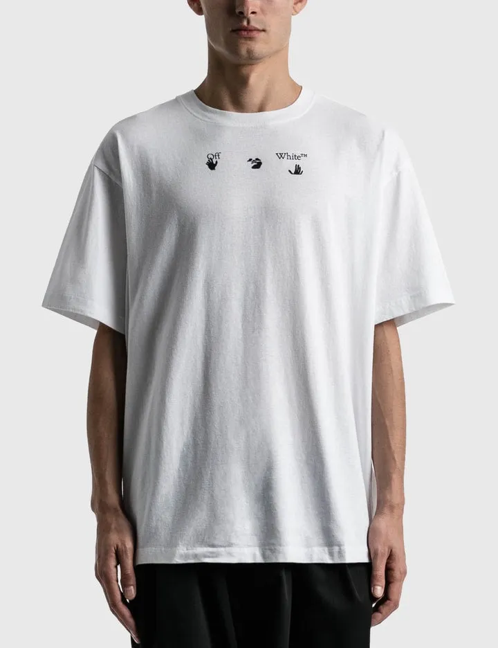 OFF-WHITE BLUE MARKER OVERSIZED T-SHIRT WHITE