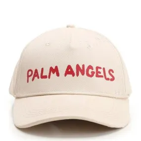 Beige/Red Palm Angels Designer Baseball Cap - Trendy Streetwear Accessory