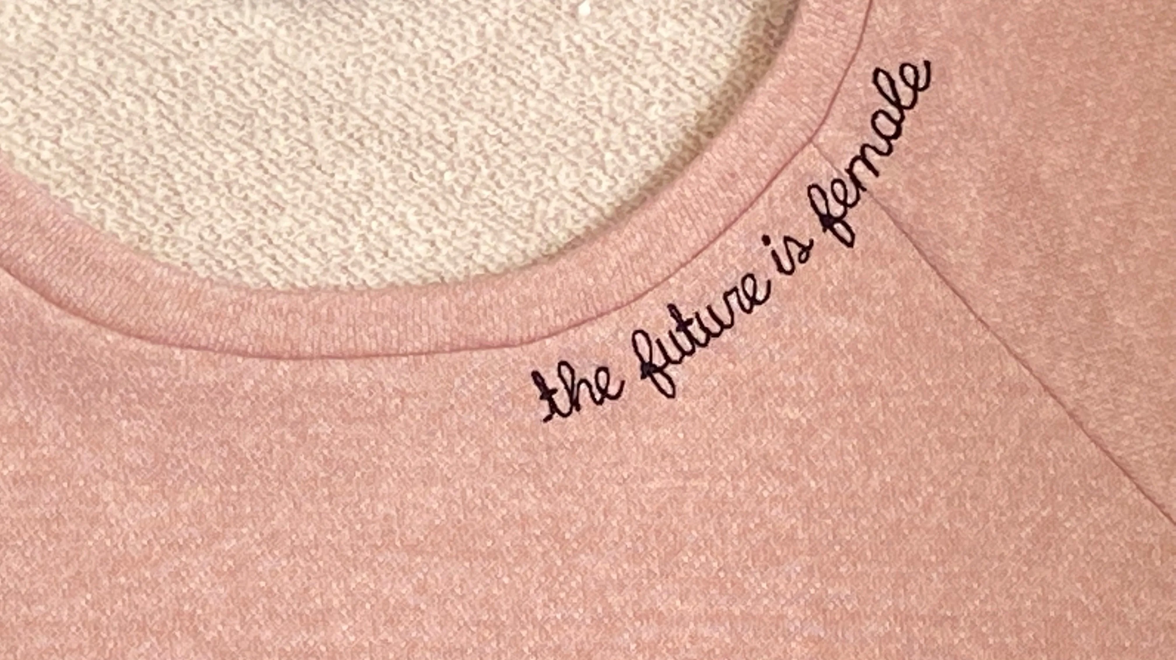 THE FUTURE IS FEMALE Eco Fleece Crew Neck Unisex Sweatshirt