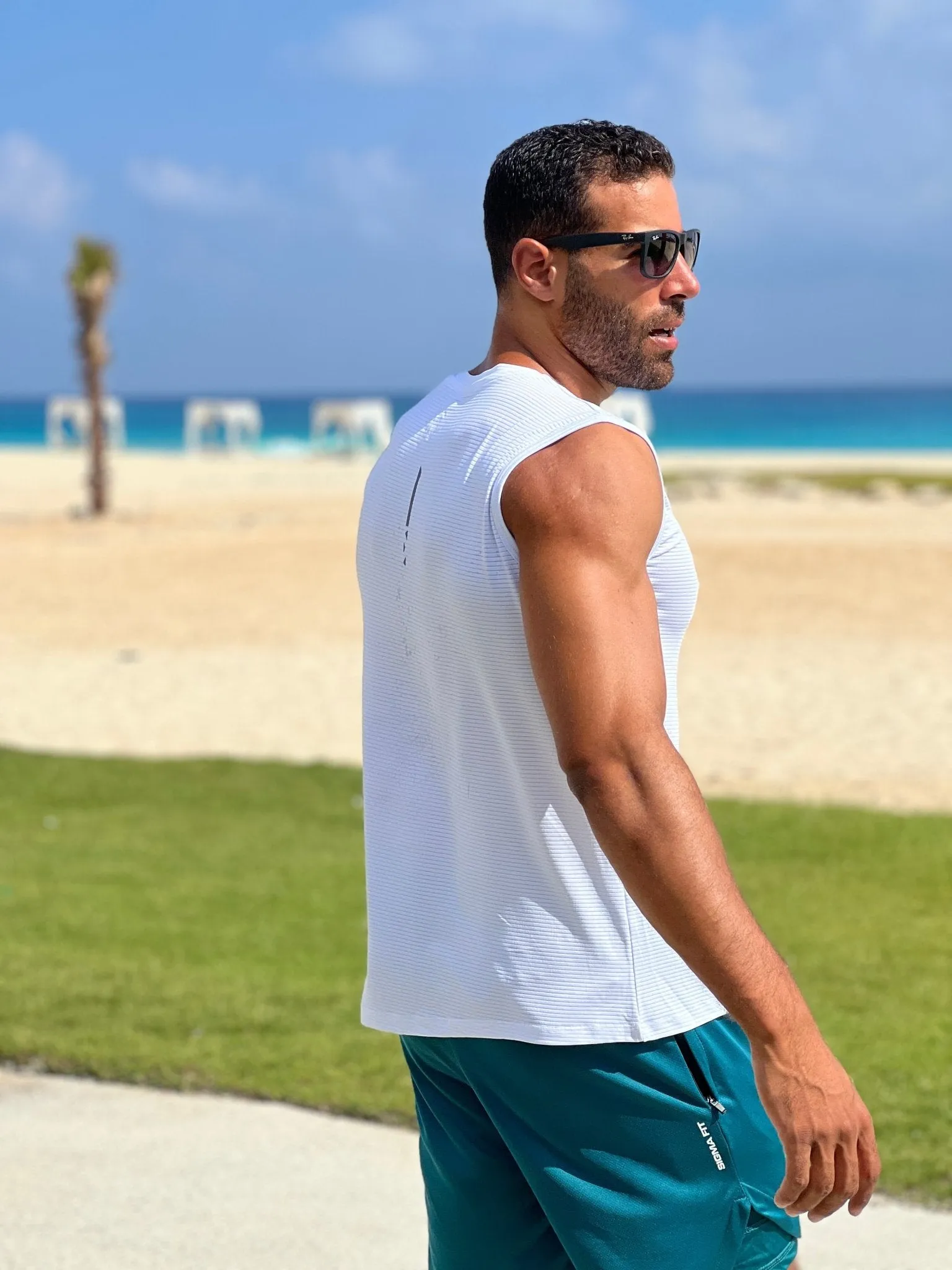 White Sleeveless Nimble Tee